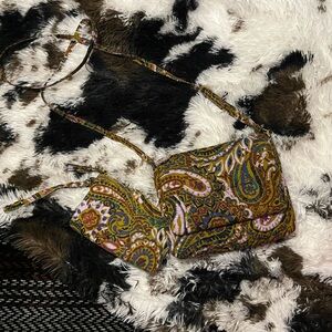 Vera Bradley Multicolor Paisley Shoulder Bag w/wristlet